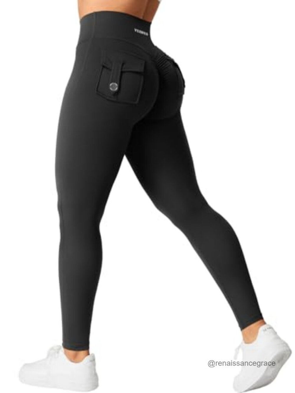 Women's High Waist Scrunched Butt Lifting Leggings with Pockets